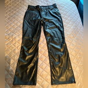 GAP Black Faux Leather Vintage Slim High Rise Jeans Size 30 / 10R